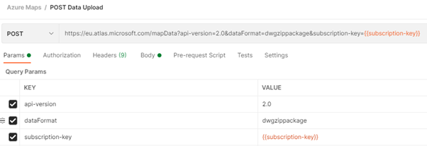 POST Data Upload API /create-your-own-indoor-maps-using-azure-maps-creator/postman.png