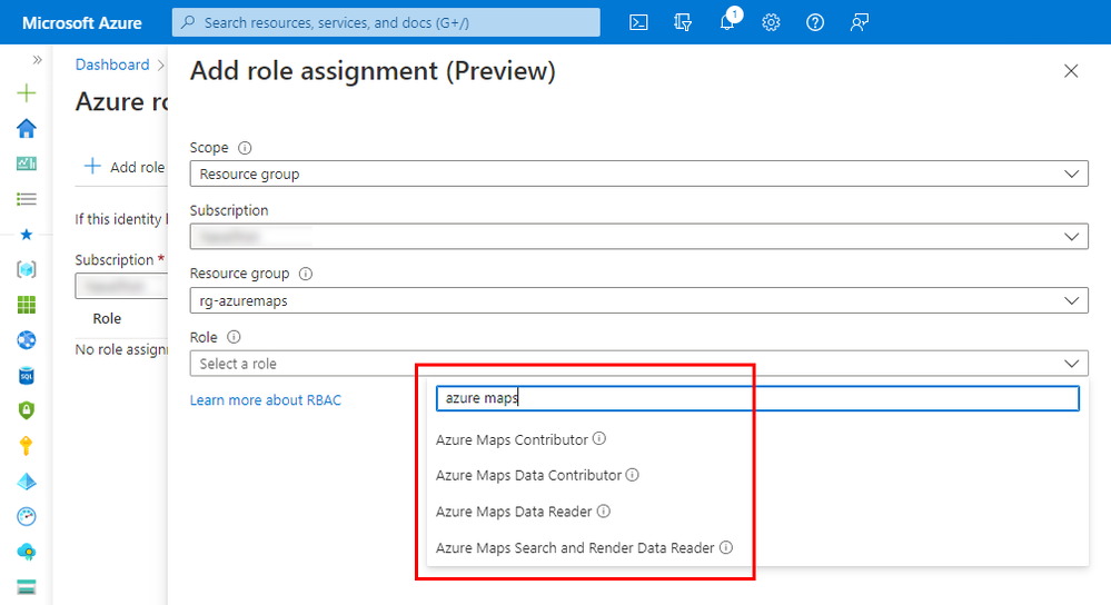 Azure Maps Role /managed-identities-for-azure-maps/azuremapsrole.png