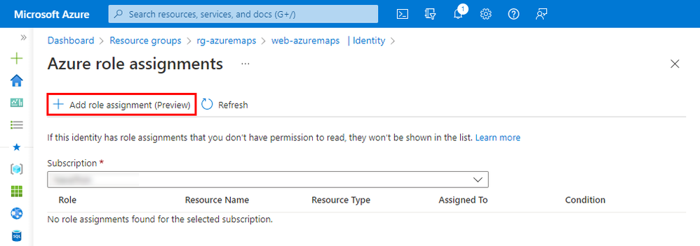 Role Assignment /managed-identities-for-azure-maps/roleassignment.png